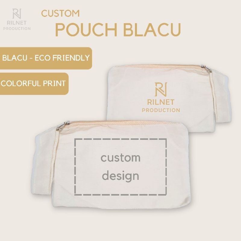 Custom Cetak Print Pouch Blacu - Dompet Blacu