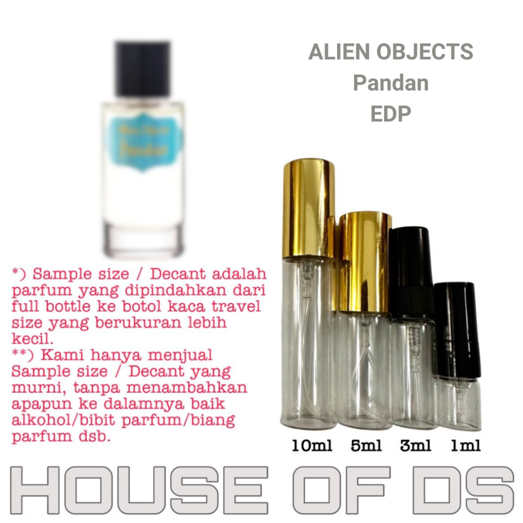 Decant Alien Objects Pandan EDP 2ml/3ml/5ml/10ml