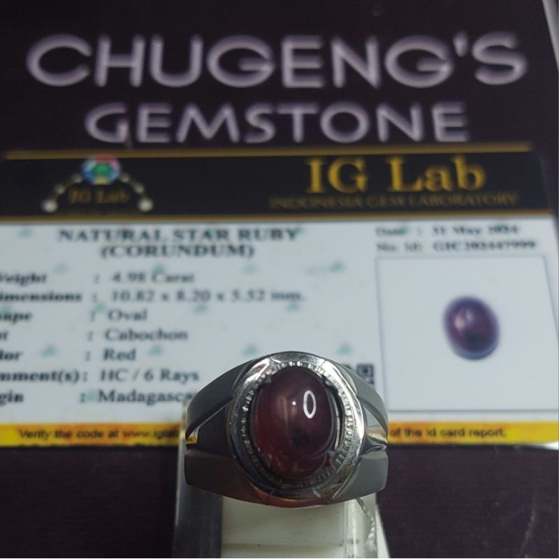 Natural Star Ruby (Corondum)