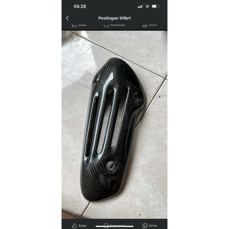 cover knalpot carbon