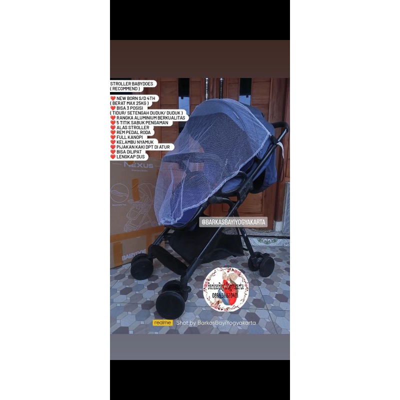 stroller babydoes lengkap dengan dus