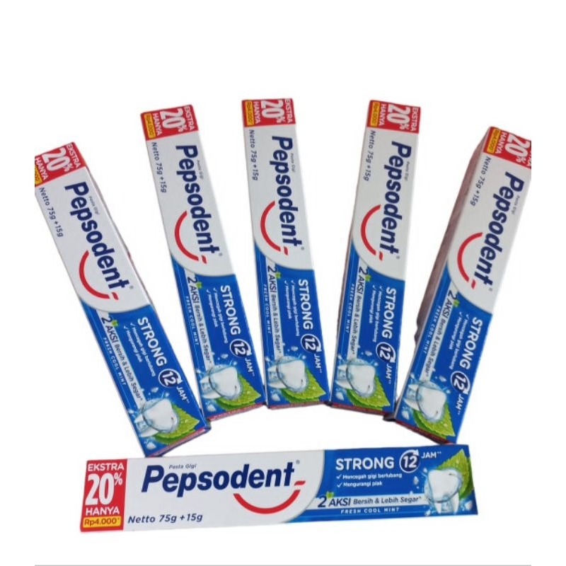 pepsodent strong 75+15g (6pcs)