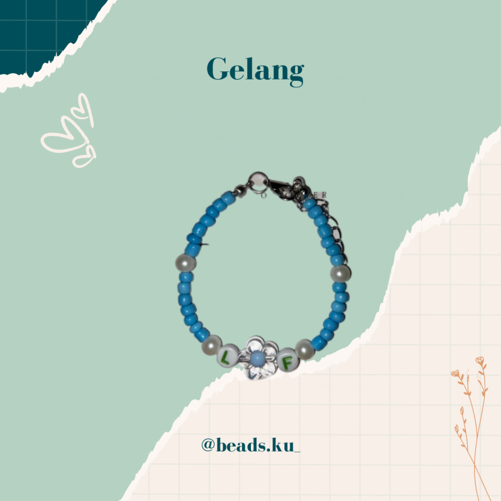 Gelang Inisial Bunga