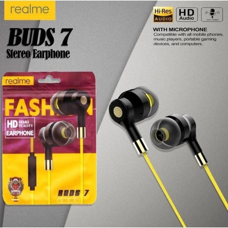 headset realme buds7 stereo earphone