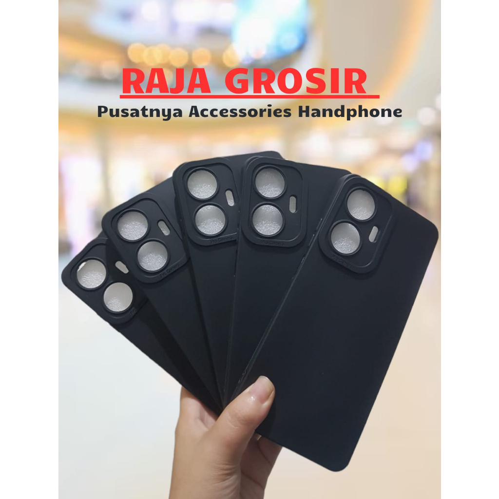 IPHONE 6G / 6S CASE PRO CAMERA BLACK MACARON SOFTCASE HITAM
