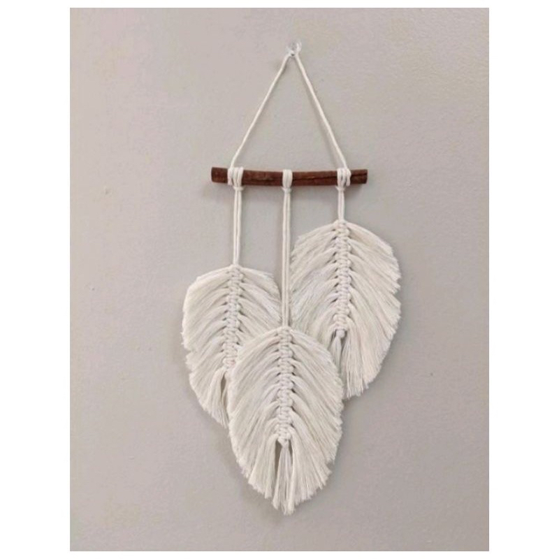 Hiasan macrame Leaf Broken White
