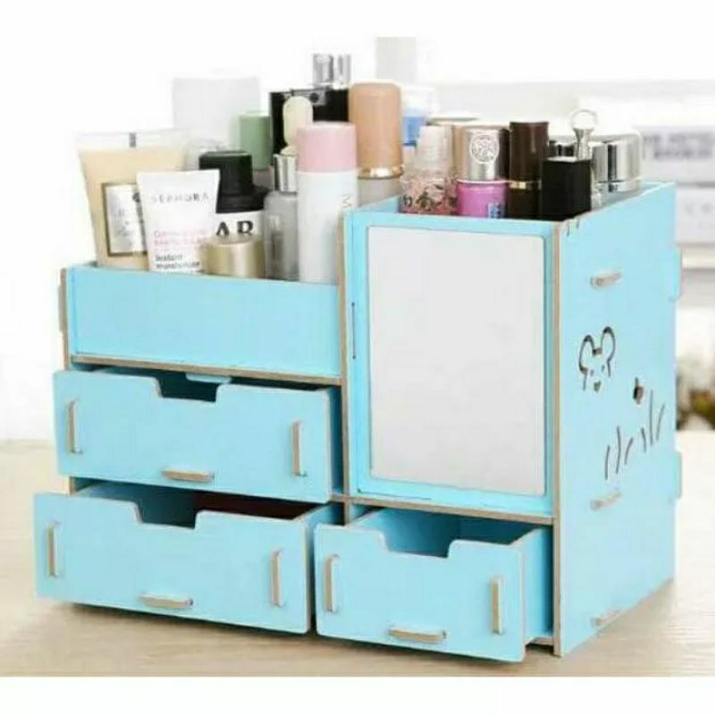 COD Rak Kosmetik Mini Bahan Kayu