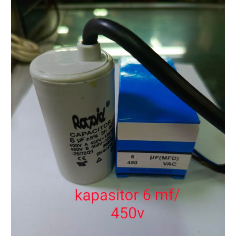 kapasitor 6 mf/450Volt