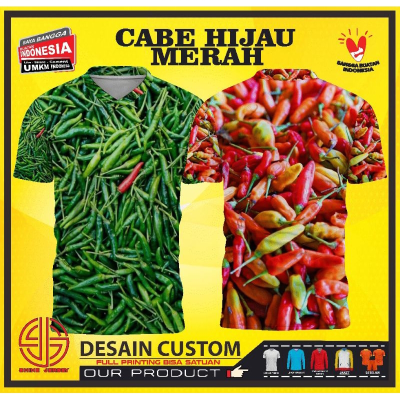 JERSEY CABE IJO CABE Merah