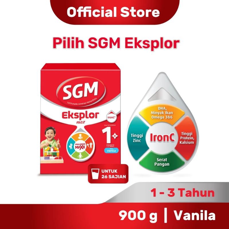 SGM Eksplor 1 Plus Madu/ Vanila, 900gr