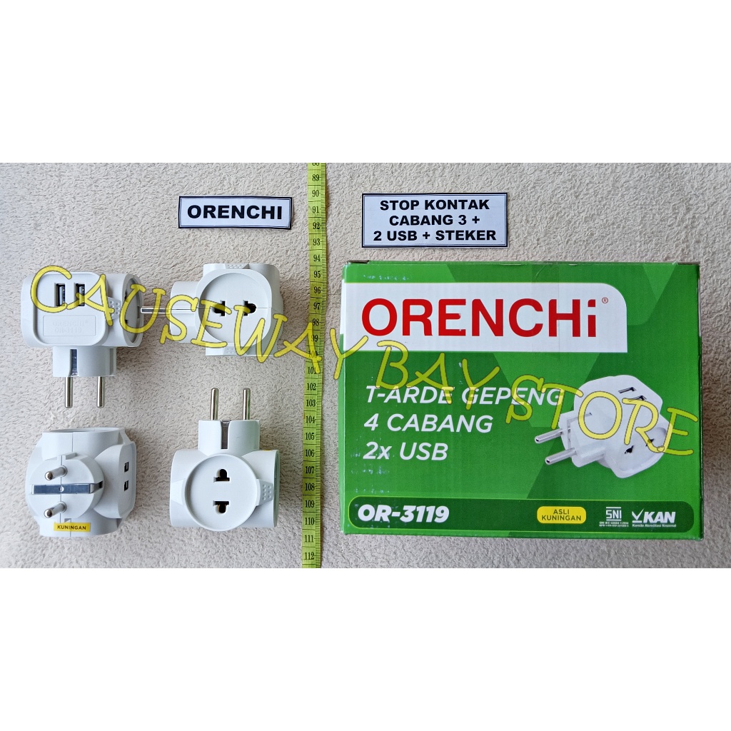 TEE ARDE GEPENG CABANG 4 + 2 USB