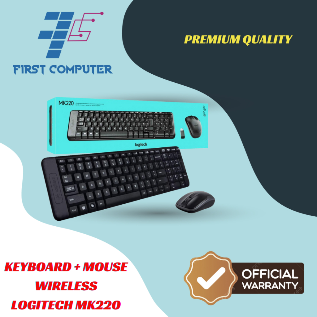 Keyboard Mouse Wireless Logitech MK220 Compact