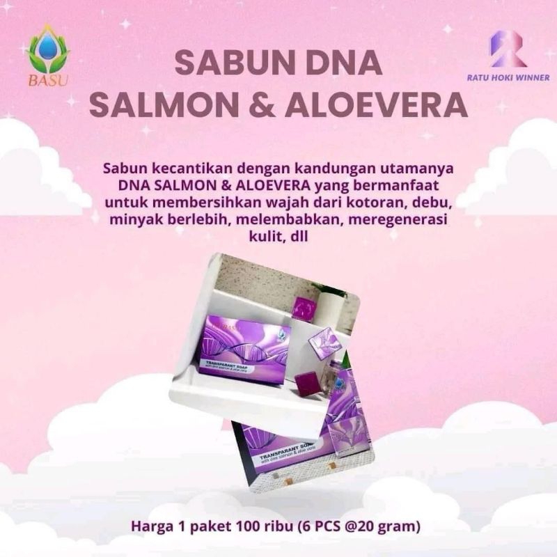 Sabun DNA SALMON DAN ALOEVERA BASU