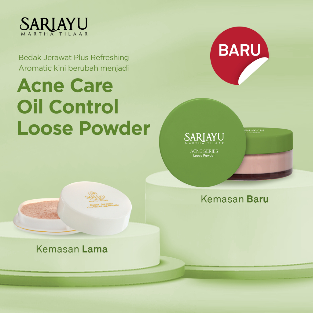 "RAYA" SARIAYU Bedak Jerawat Plus Refreshing Aromatic 20g