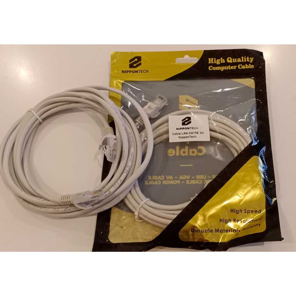 KABEL LAN CAT 5V 3 METER NIPPONTECH