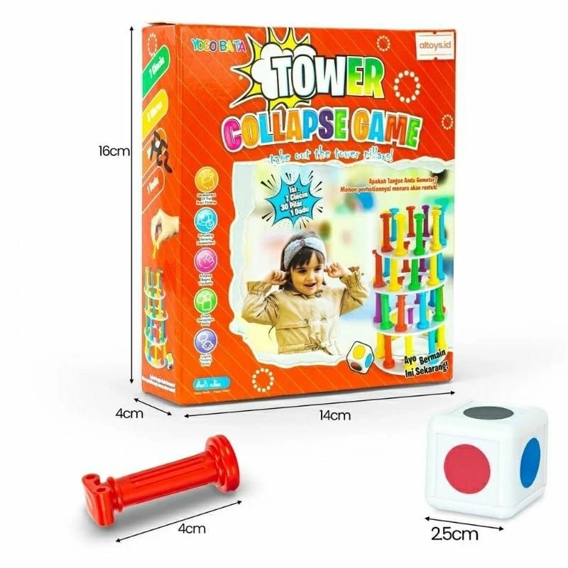 Mainan Anak Family Game Tower Collapse  COM Stacko Tower