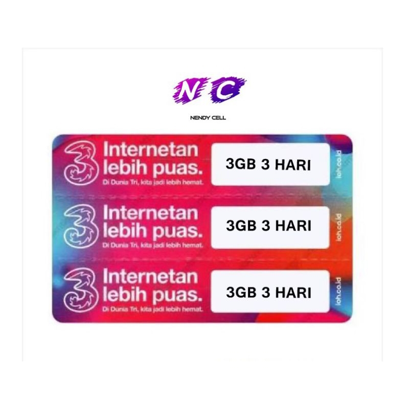 VOUCHER THREE 3GB 3HARI