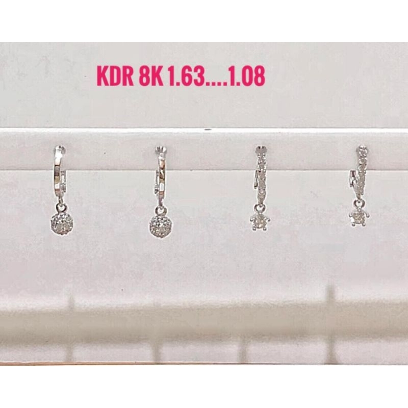 ANTING EMAS POLES PUTIH KADAR 8K