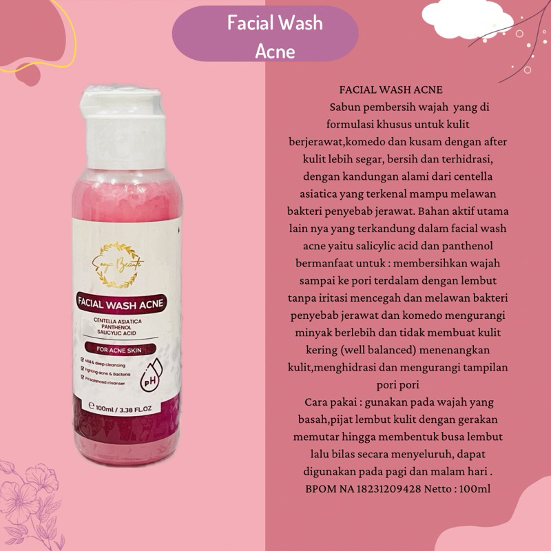 FACIAL WASH ACNE SOOYA BEAUTE