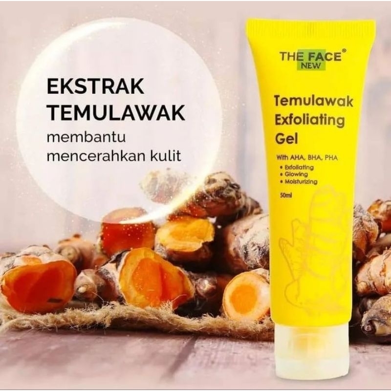 (BISA COD)THE FACE TEMULAWAK EXFOLIATING GEL 50ML