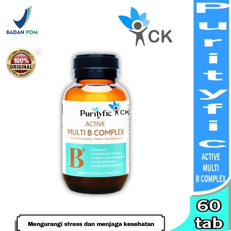 Purityfic - ACTIVE MULTI B COMPLEX - botol isi 60 - Vitamin #1 halal Australia