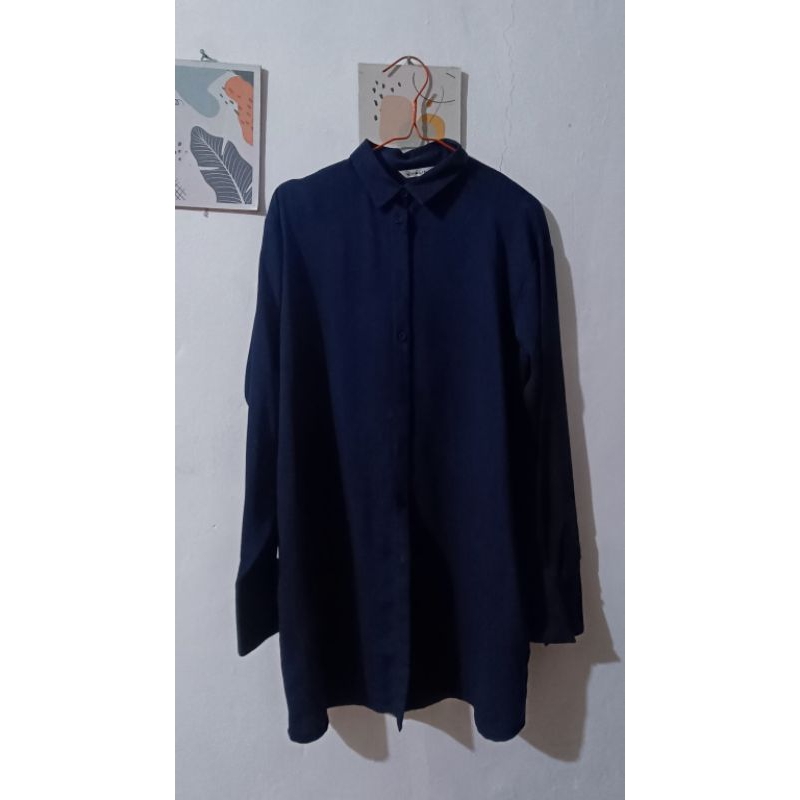 Kemeja Valino Navy