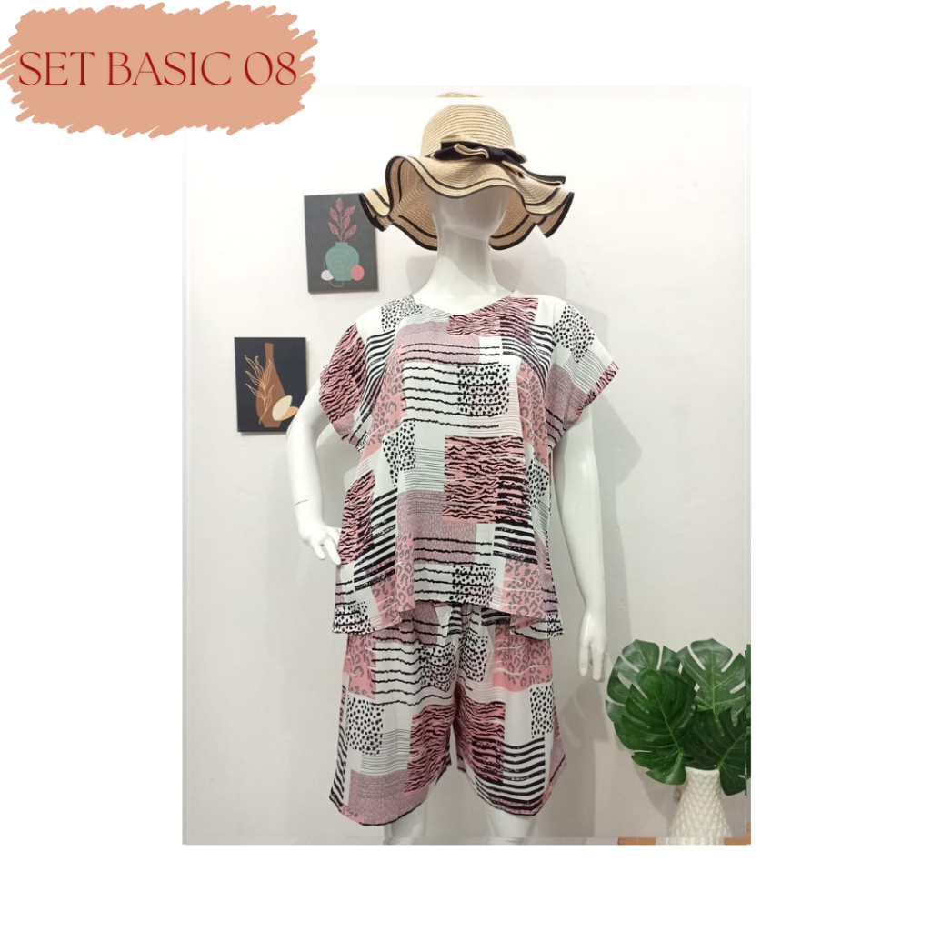 Daster Setelan Basic pendek