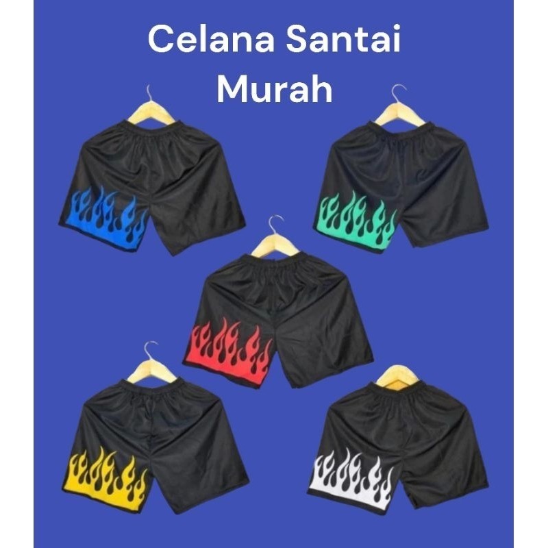 Celana pendek motif api termurah celana boxer api - BXA