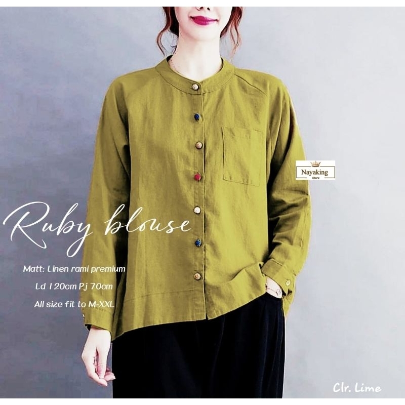 Ruby Blouse Linen Rami Polos
