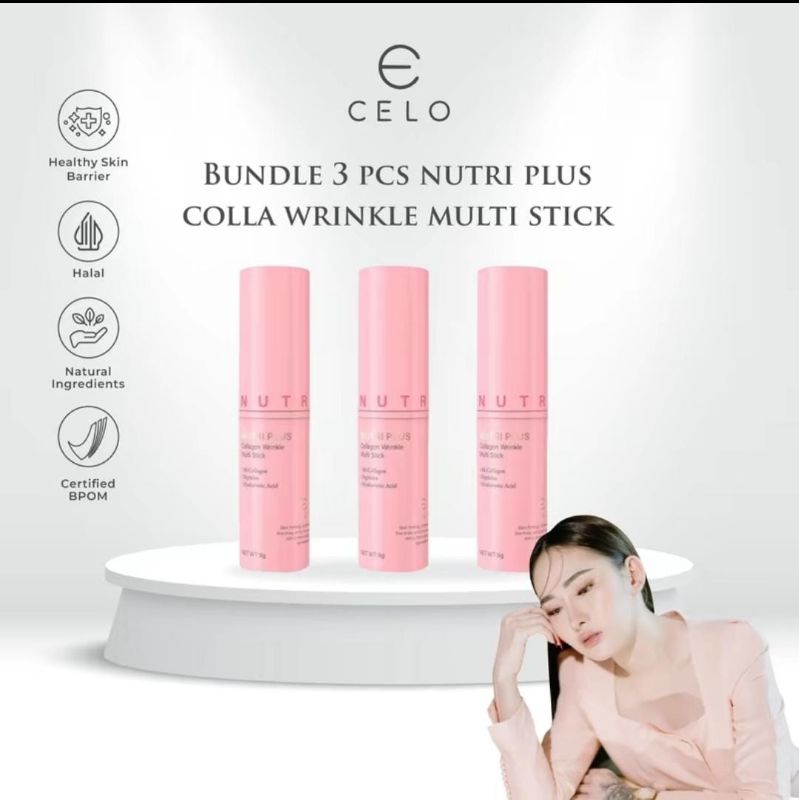 3PCS - CELO NUTRI PLUS COLLAGEN WRINKLE MULTI STICK