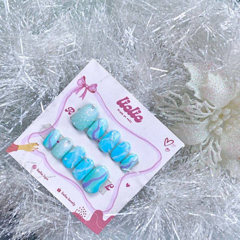 Press on nails mermaid