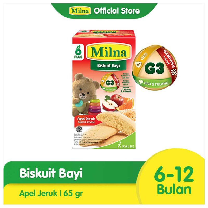 Milna biskuit apel jeruk 65g