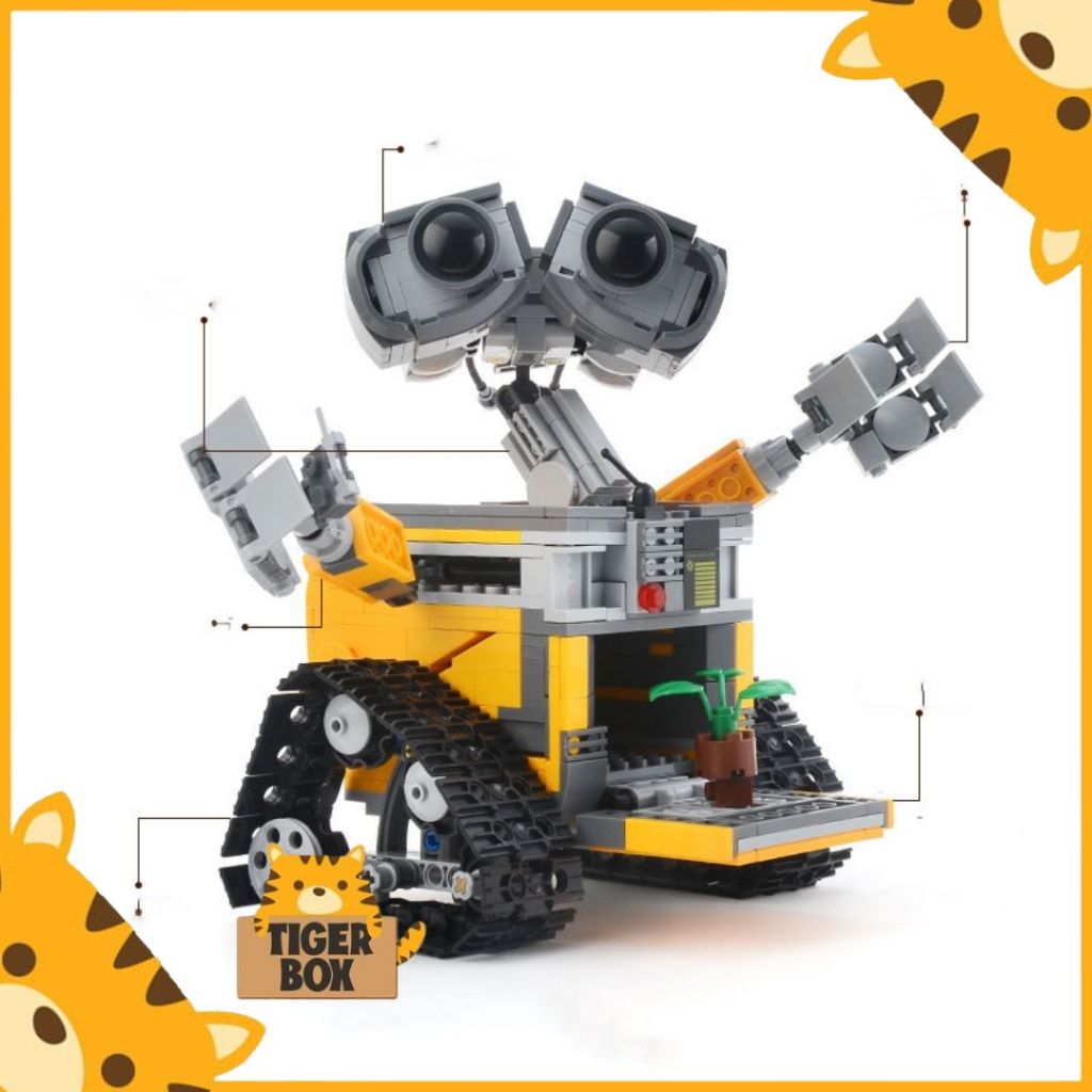 Bricks Wall-E Puzzle Robot Perakitan Mainan Anak-anak