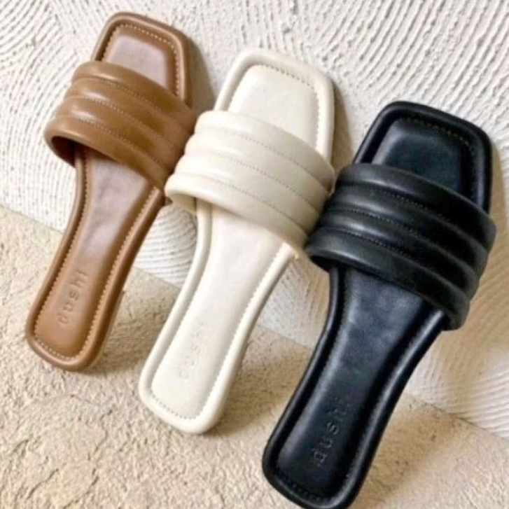 sandal dushi teplek beige