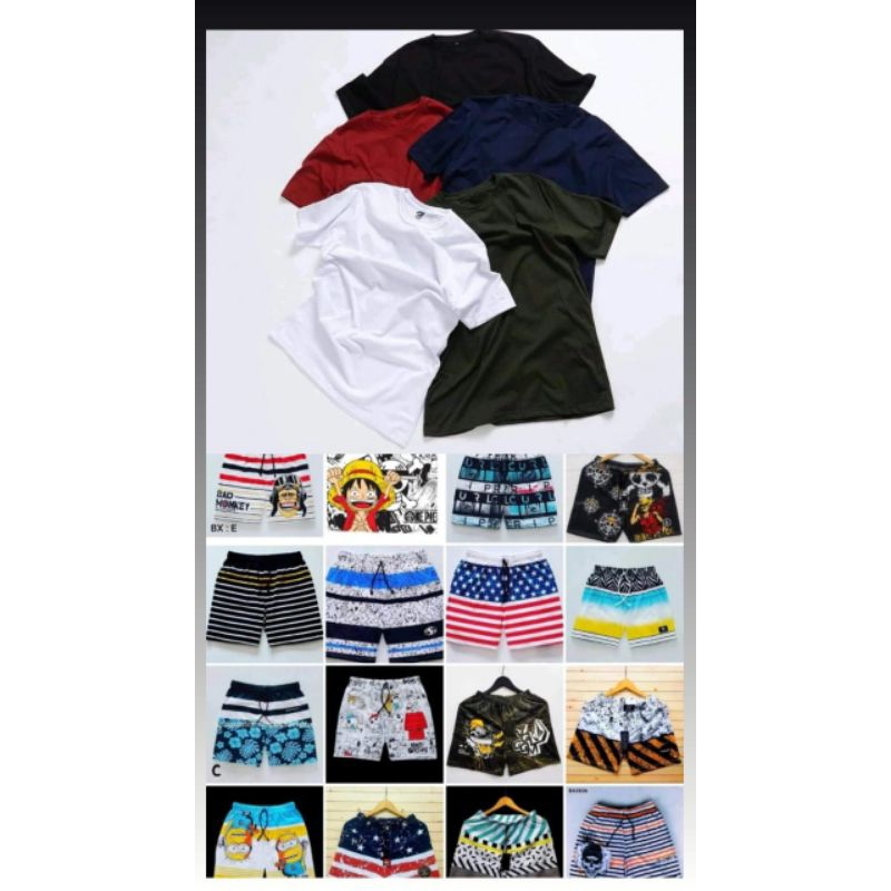Kaos Polos + Boxer Keren
