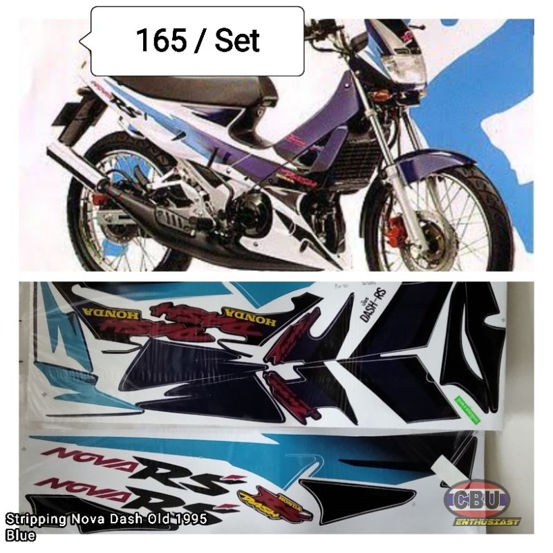 Sticker Stripping Nova Dash Old 95 Biru