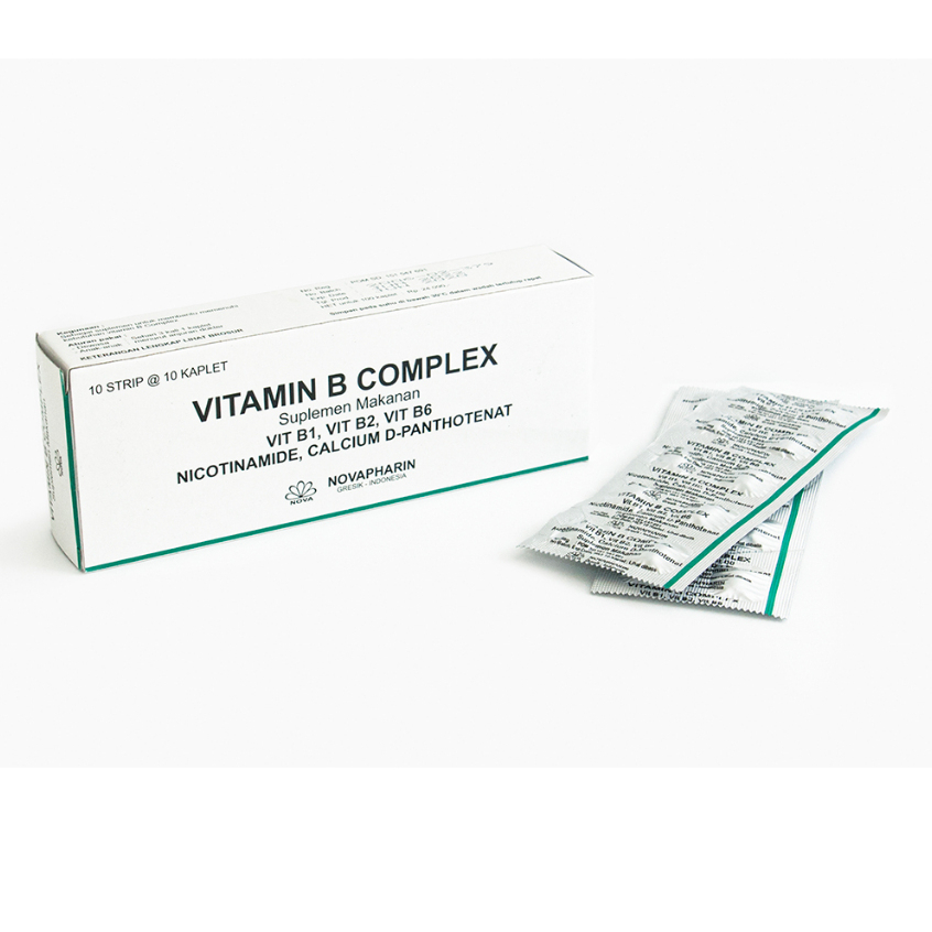 Vitamin B Complex Box 100's Kaplet Nova