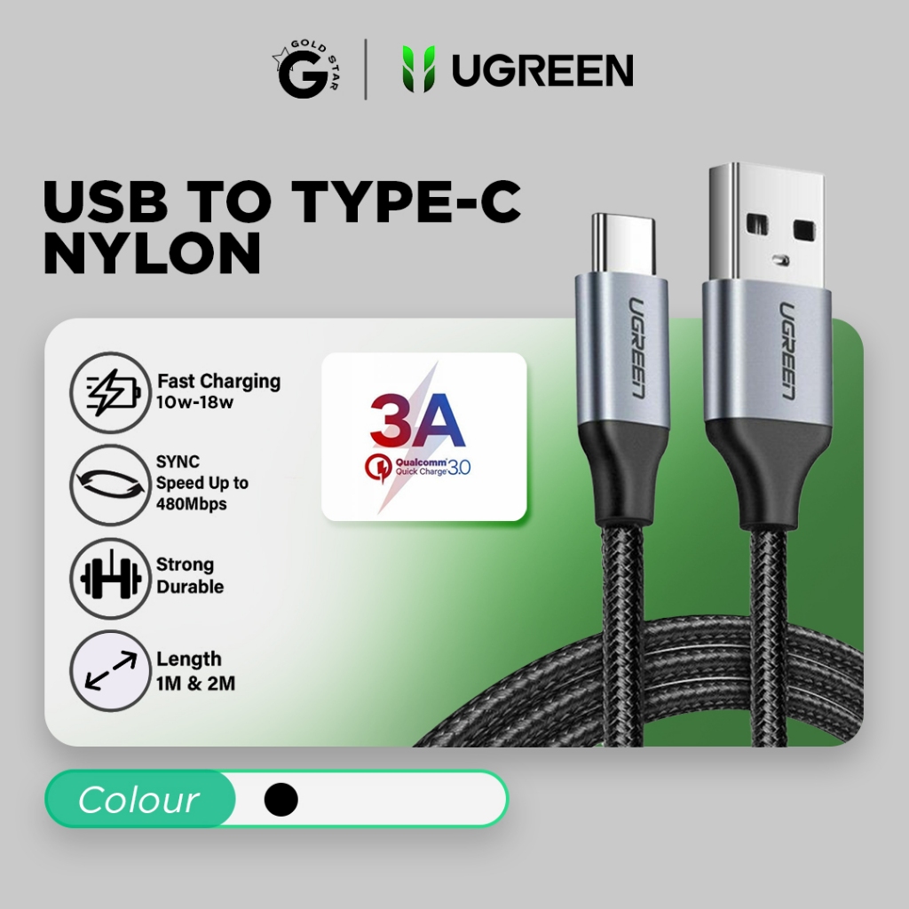 Ugreen Kabel Data USB Type C Fast Charging Samsung Android