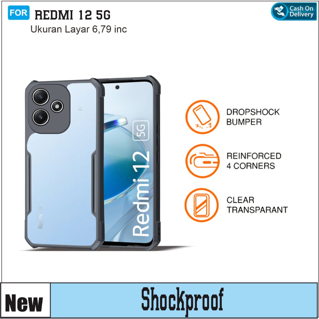 Hard Case Redmi 12 5G Casing Cover Armor Shockproof