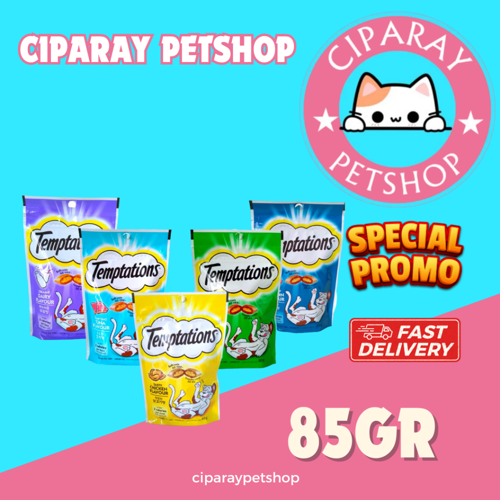 Snack Kucing Temptations 85gr