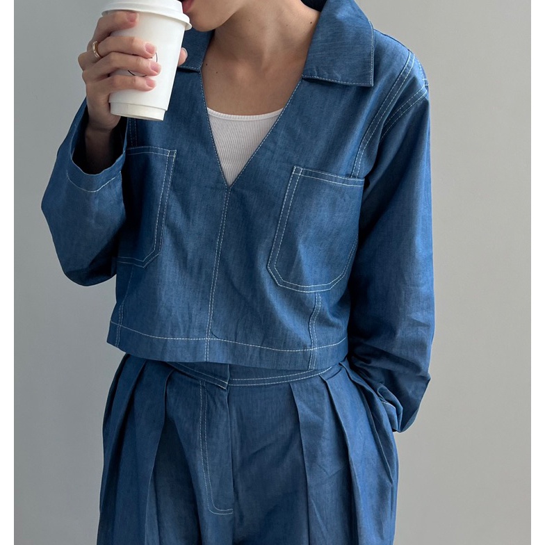 KODE X99T Maowear  Moda Denim Top