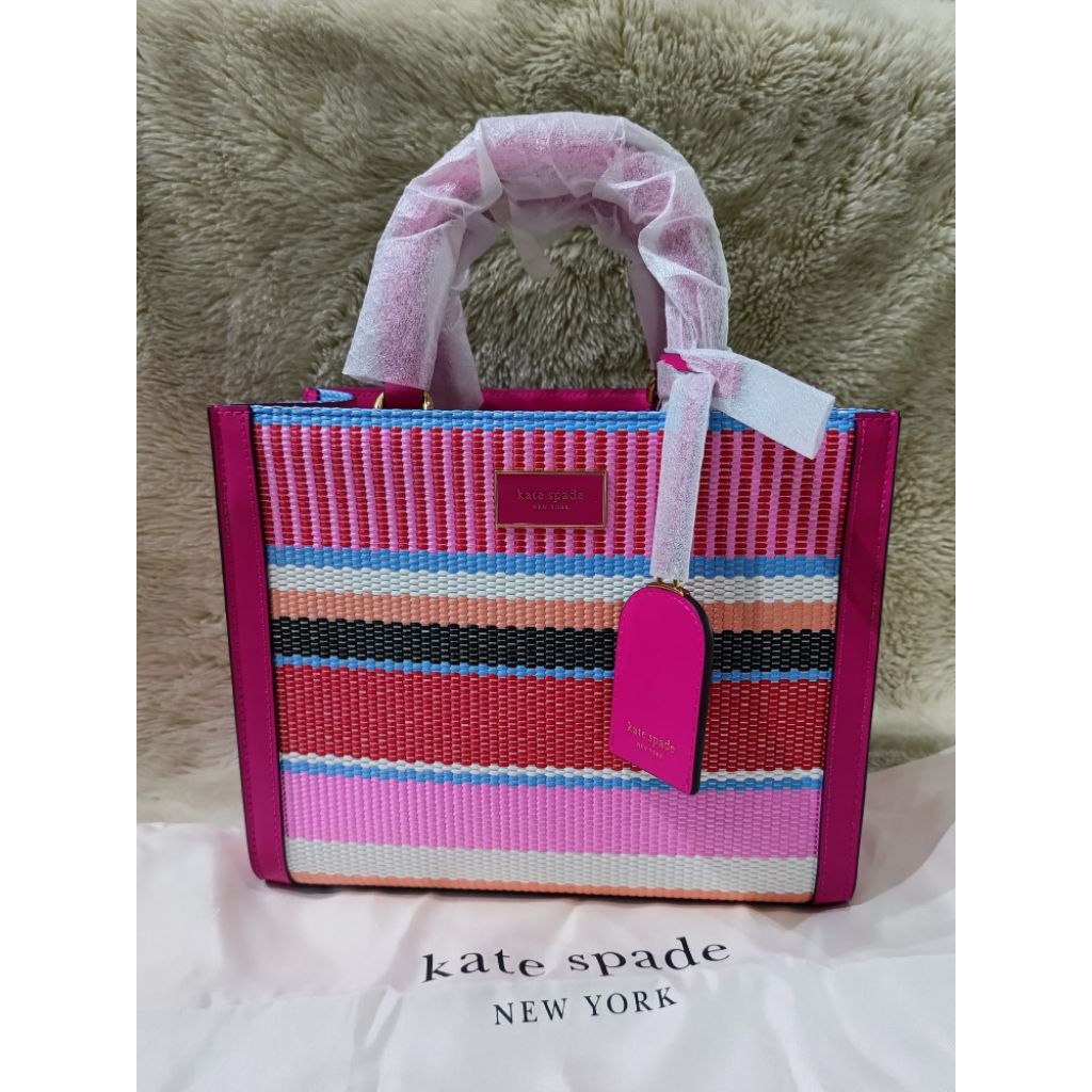 KS MANHATTAN STRIPED WOVEN WILD RASPBERRY MULTI