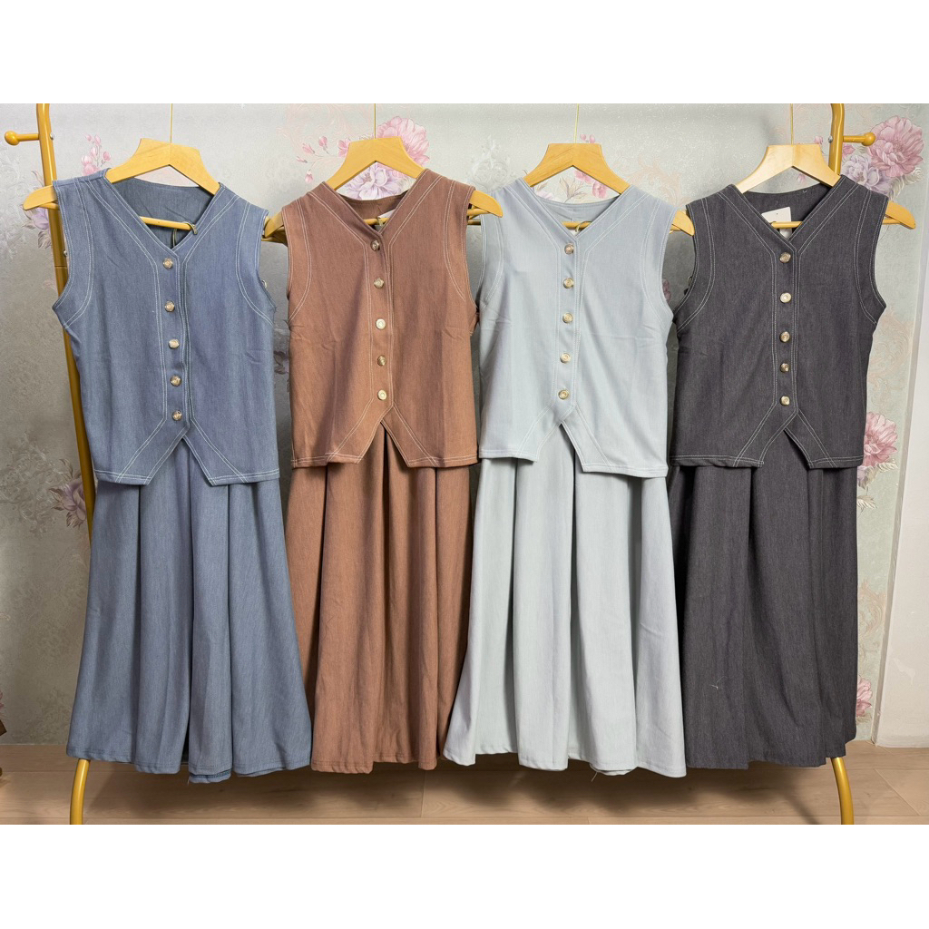 Set rok bahan kaos premium
