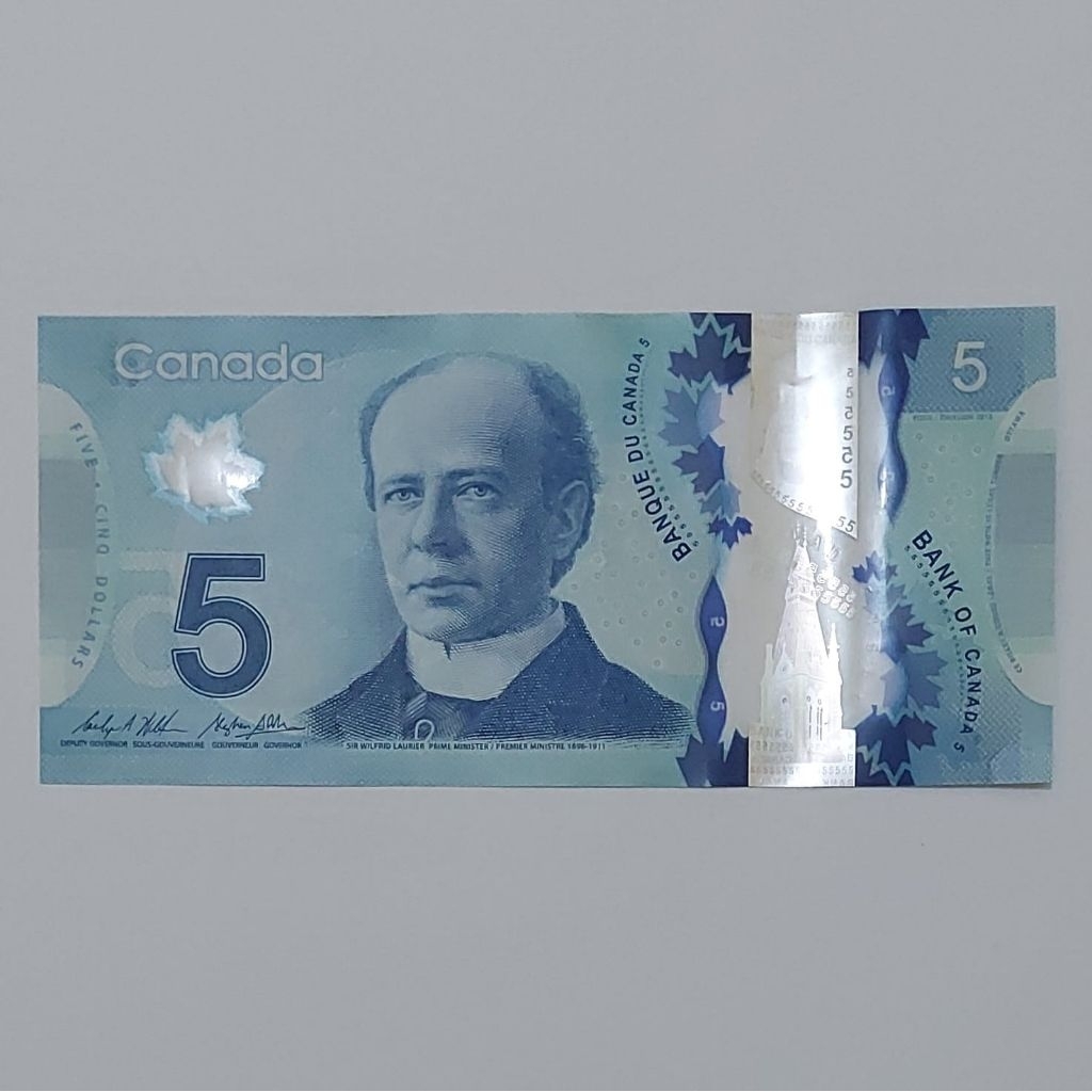 Canada Dolar Uang Asing Kuno 5 Dolar Polymer