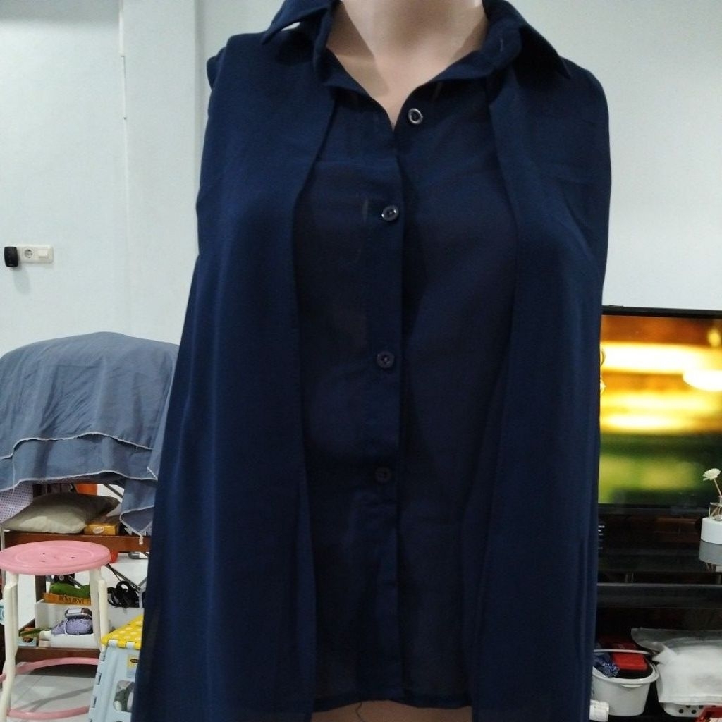 blouse tanpa lengan