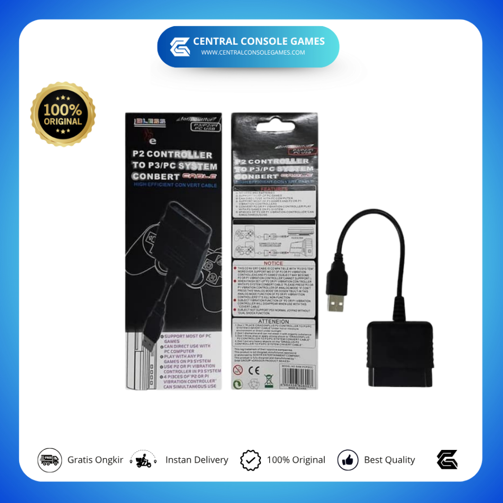 Converter USB Single Stick PS2 ke PS3/PC
