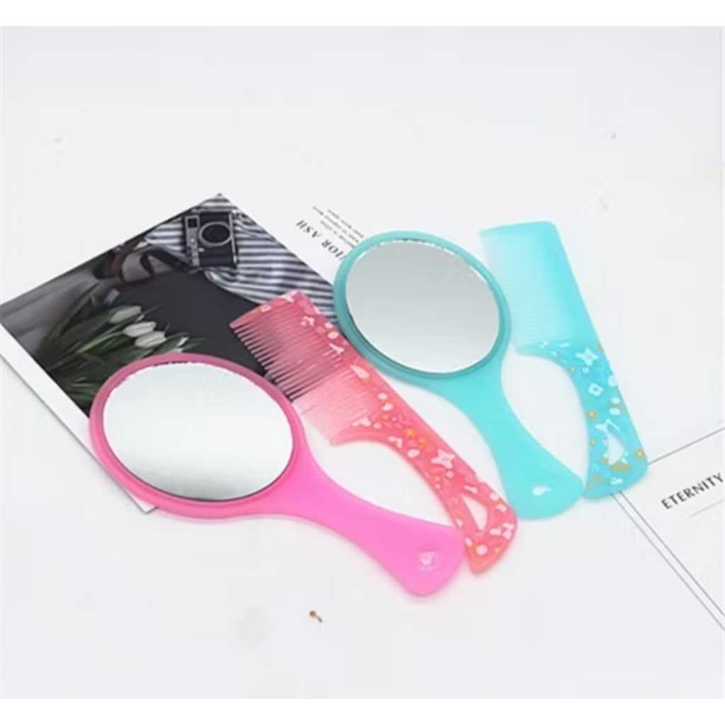 KACA Portable CERMIN SET OVAL RANDOM WARNA