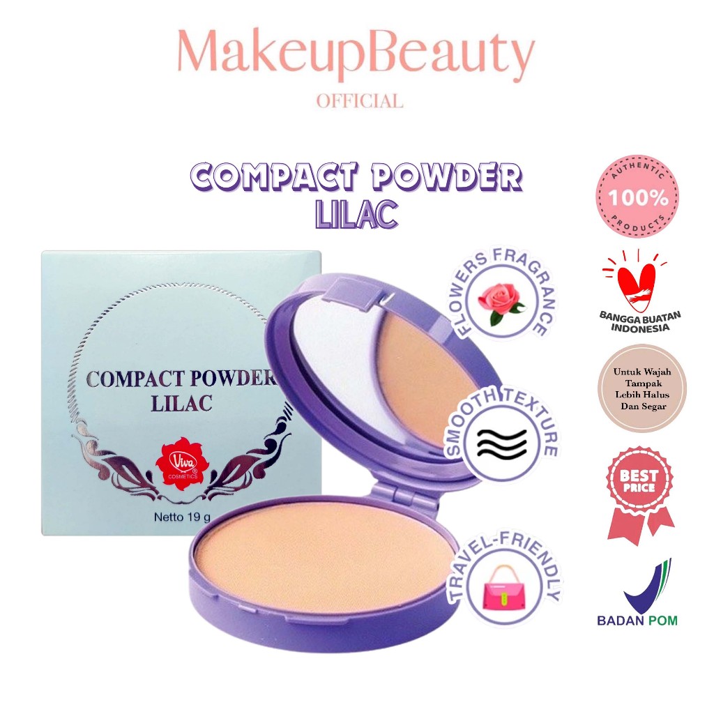VIVA Cosmetics Compact Powder LILAC 19gr