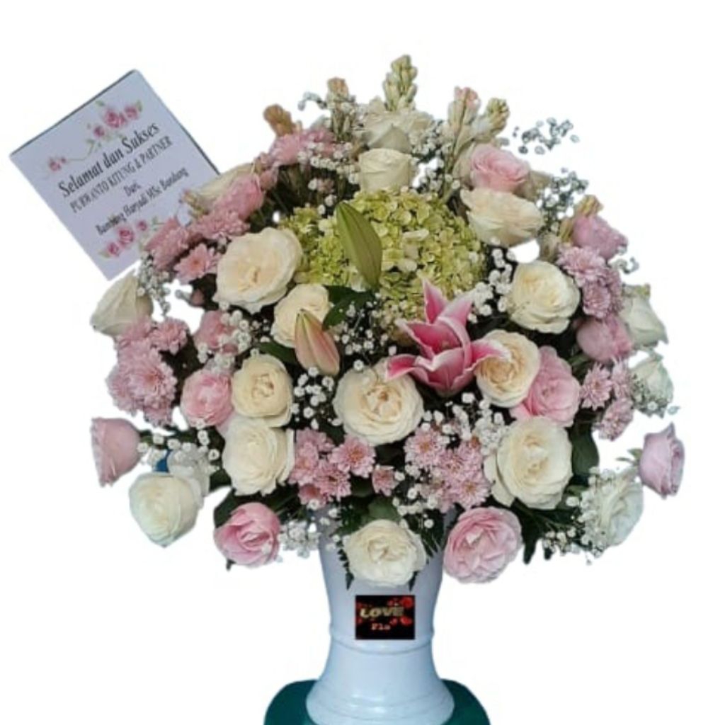 karangan bunga meja bunga full mawar bunga Lily