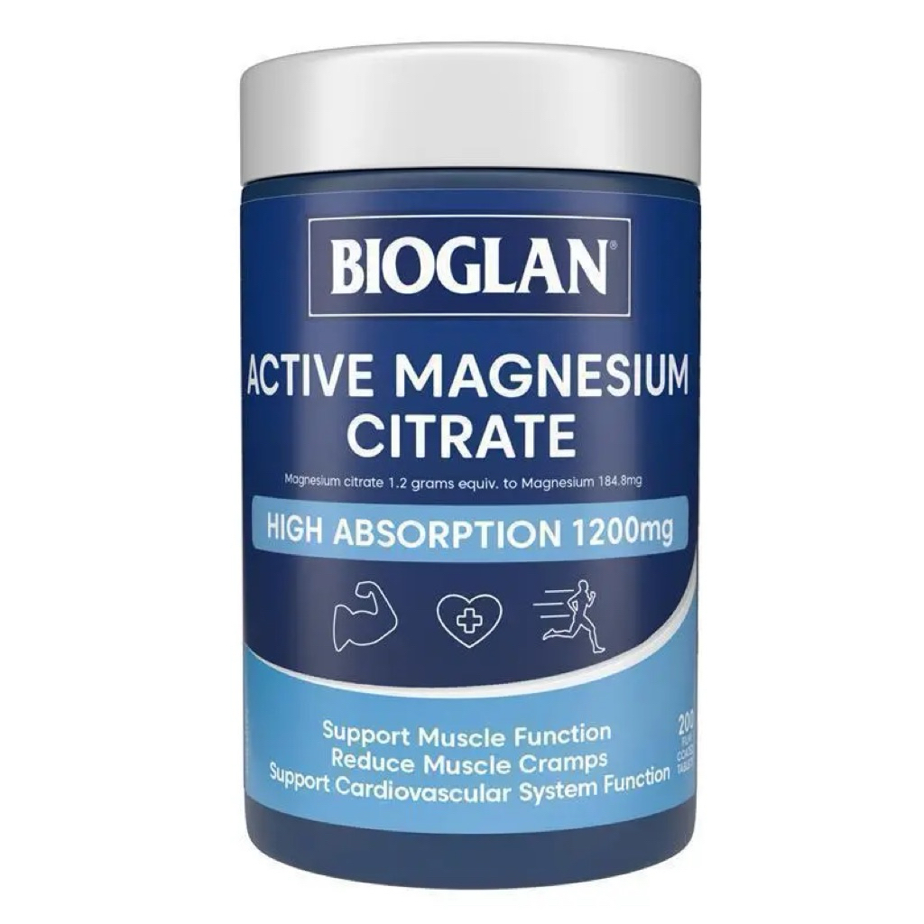 Bioglan Active Magnesium Citrate 200 Tablets - Australia